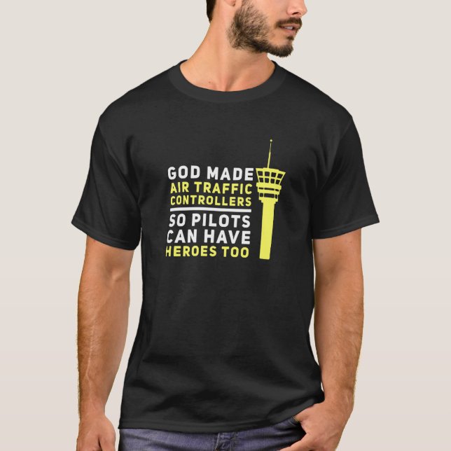 Gott machte Fluglotsen so Piloten haben er T-Shirt (Vorderseite)