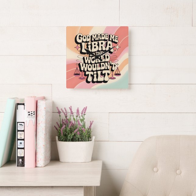 Gott machte mich Libra Dekorative Wall-Uhr Quadratische Wanduhr (Lesesaal)