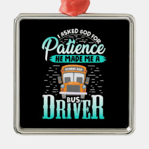 Gott machte mich zu einem Busfahrer Ornament Aus Metall