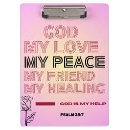 Gott, meine Liebe und Hilfe Psalm 28:7 Klemmbrett
