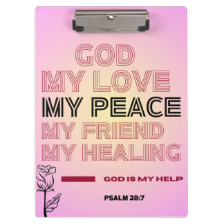 Gott, meine Liebe und Hilfe Psalm 28:7 Klemmbrett