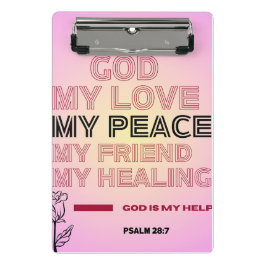 Gott, meine Liebe und Hilfe Psalm 28,7 Mini Klemmbrett