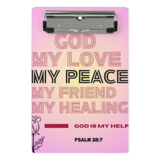 Gott, meine Liebe und Hilfe Psalm 28,7 Mini Klemmbrett
