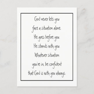 Gott mit dir nie allein inspirierend postkarte