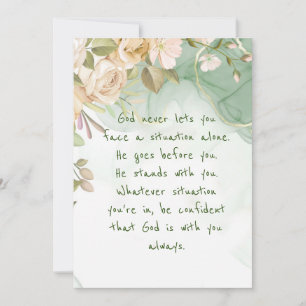 Gott mit dir niemals allein Inspirierende Blumen Karte