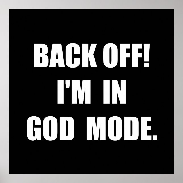 Gott-Modus Poster (Vorne)