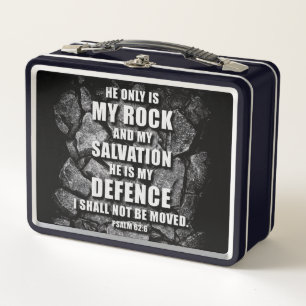 GOTT My Rock & Salvation - Christliche Verse des G Metall Brotdose