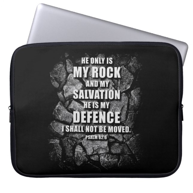 GOTT My Rock & Salvation - Christlicher Glaubenssa Laptopschutzhülle (Vorderseite)