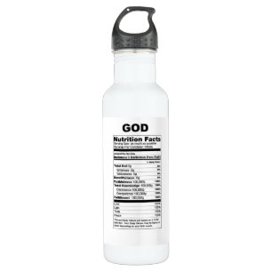 Gott: Nahrungs-Tatsachen Trinkflasche