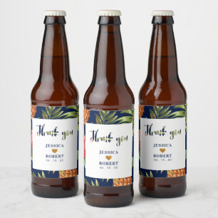 Gott & Navy Tropische Hochzeitsdusche-Bieretiket Bierflaschenetikett