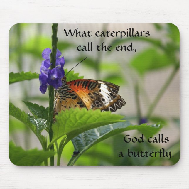 Gott nennt einen Schmetterling.  Mousepad (Vorne)