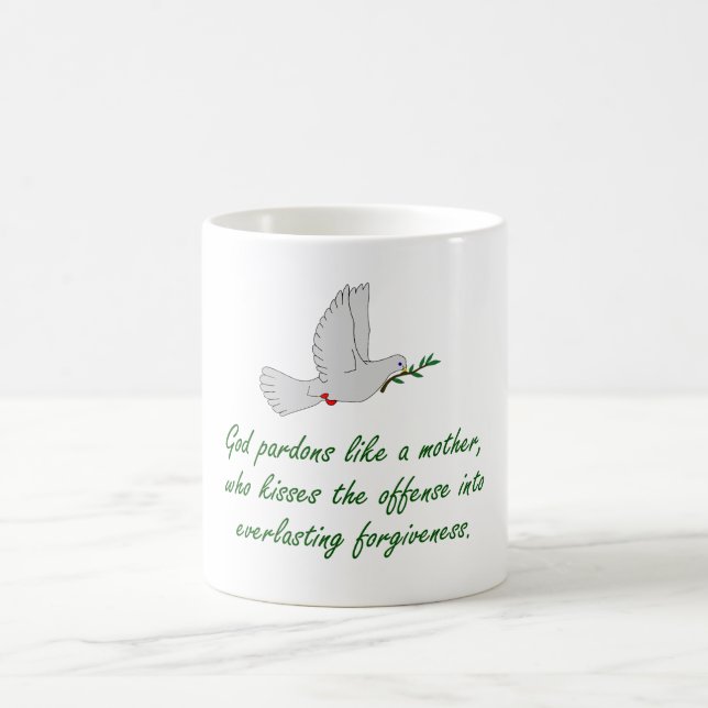 Gott Pardons wie eine Mutter - Anführungszeichen f Kaffeetasse (Mittel)
