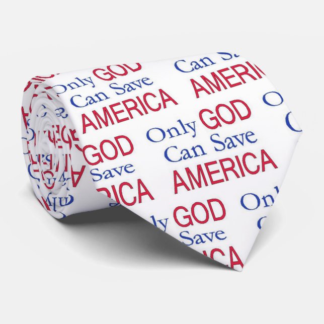 Gott Rettete Amerika Krawatte (Gerollt)