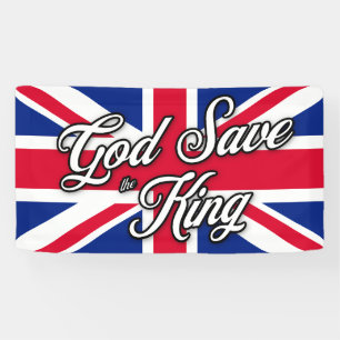 "Gott Rettete den König" auf der Britischen Flagge Banner