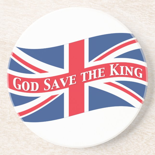 Gott Rettete den König mit Union Jack Untersetzer (Vorne)