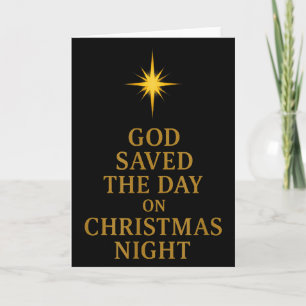 Gott rettete den Tag Weihnachtsnacht Christlicher Karte