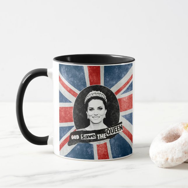 Gott Rettete die Königin - Kate Middleton Tasse (Mit Donut)