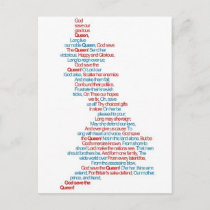 Gott Rettete die Königin Postkarte