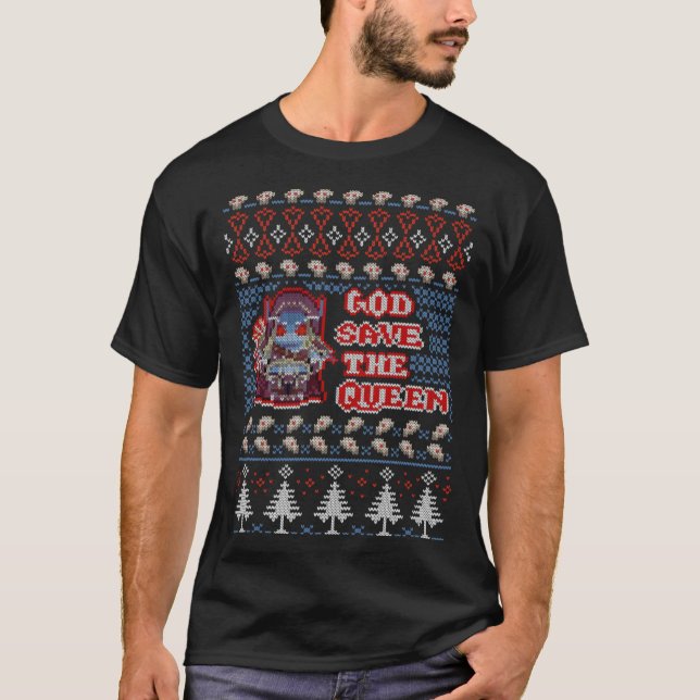 Gott Rettete Die Königin Sylvanas WoW Weihnachten  T-Shirt (Vorderseite)