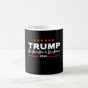 Gott rettete ihn, um Amerika zu retten Trump 47 Kaffeetasse