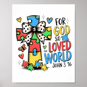 Gott sagt, du bist Bibelverse Christlich Autismus  Poster