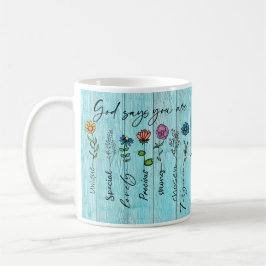 "Gott sagt, du bist.." Christliches Glaubensdesign Kaffeetasse