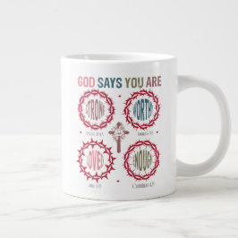 Gott sagt, du bist Jumbo-Tasse