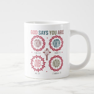 Gott sagt, du bist Jumbo-Tasse