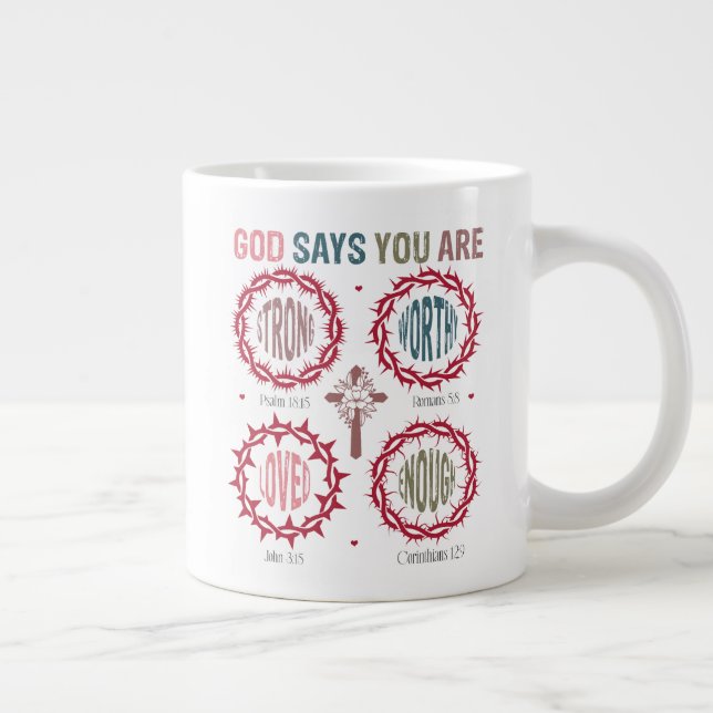 Gott sagt, du bist Jumbo-Tasse (Rechts)