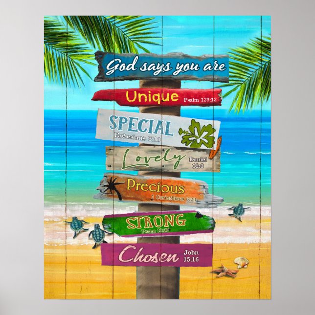 Gott sagt, du bist Turtle Poster (Vorne)