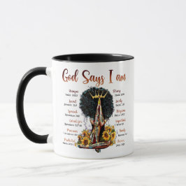 Gott sagt I AM Schwarze Christliche Frauen Melanin Tasse