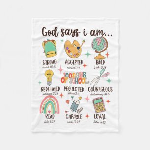 Gott sagt, ich bin 100 Tage Christlicher Schüler d Fleecedecke