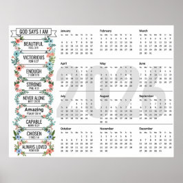 Gott sagt, ich bin, 2026 Volljähriger Kalender Poster