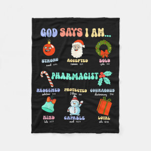 Gott sagt, ich bin Apotheker Weihnachten Apotheken Fleecedecke