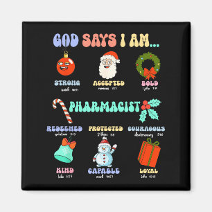 Gott sagt, ich bin Apotheker Weihnachten Apotheken Magnet
