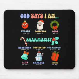 Gott sagt, ich bin Apotheker Weihnachten Apotheken Mousepad