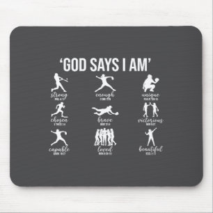 Gott sagt, ich bin Bibelvers religiös christlich S Mousepad