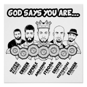 Gott sagt, ich bin Black King Melanin Man Bruh Bro Poster