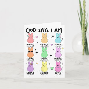 Gott sagt, ich bin Christlich Jungs Mädchen Kleink Karte