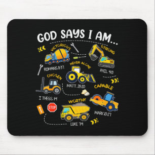 Gott sagt, ich bin christliche Bibelverse Jungen C Mousepad