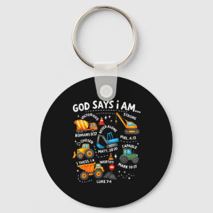 Gott sagt, ich bin christliche Bibelverse Jungen K Schlüsselanhänger