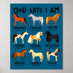 Gott sagt ich bin christliche Frauen Mädchen Kinde Poster