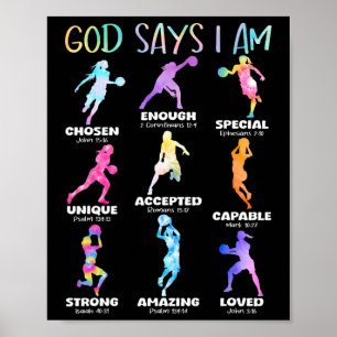 Gott sagt, ich bin christliche Mädchen Teenager Ki Poster