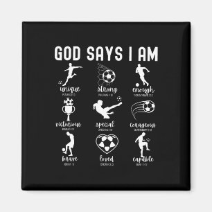 Gott sagt, ich bin christlicher Bibelvers religiös Magnet