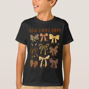 Gott sagt, ich bin Fall Coquette Bow Erntedank Chr T-Shirt