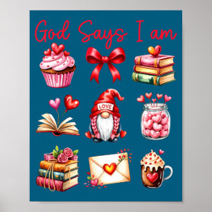 Gott sagt, ich bin für Kinder Mädchen Frauen Junge Poster