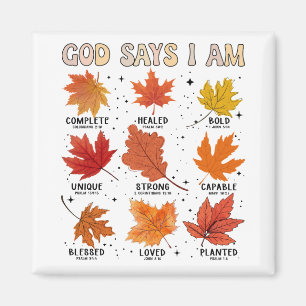 Gott sagt, ich bin Herbst Ernte Erntedank dankbar Magnet