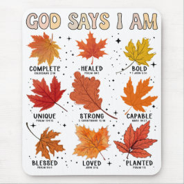 Gott sagt, ich bin Herbsternte Erntedank Spaß Mousepad