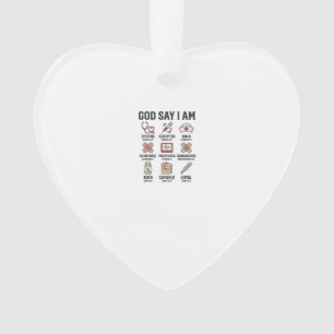 Gott sagt, ich bin Krankenpfleger Glaube Vintage-S Ornament