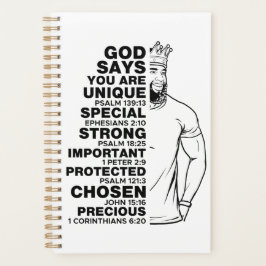 Gott sagt, ich bin melanisch Männer schwarzer Papa Planer